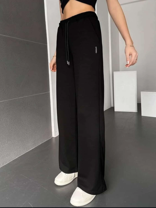 palazzo pantolon siyah