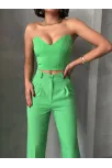 Palazzo Pantolonlu Alt Üst Takım Yeşil