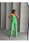 Palazzo Pantolonlu Alt Üst Takım Yeşil