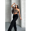 Palazzo straight enzim süper taş yıkama jeans pantolon siyah d2008 Palazzo straight enzim süper taş yıkama jeans pantolon siyah d2008