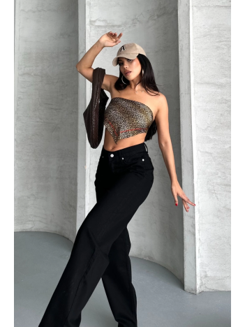 Palazzo straight enzim süper taş yıkama jeans pantolon siyah d2008 Palazzo straight enzim süper taş yıkama jeans pantolon siyah d2008