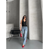 Palazzo straight kar yıkama jeans pantolon mavi d2008 Palazzo straight kar yıkama jeans pantolon mavi d2008