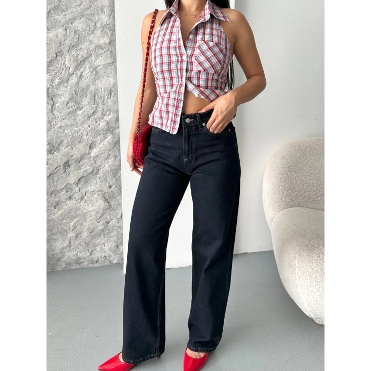 Palazzo süper taş enzim tint yıkama koyu lacivert jeans pantolon d2008 Palazzo süper taş enzim tint yıkama koyu lacivert jeans pantolon d2008