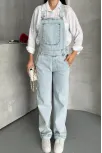 Pantolon Kar Yıkama Salopet Mavi D2514