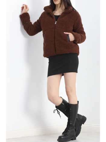 Peluş Şişme Mont Acıkahve - 22481.1839. Peluş Şişme Mont Acıkahve - 22481.1839.