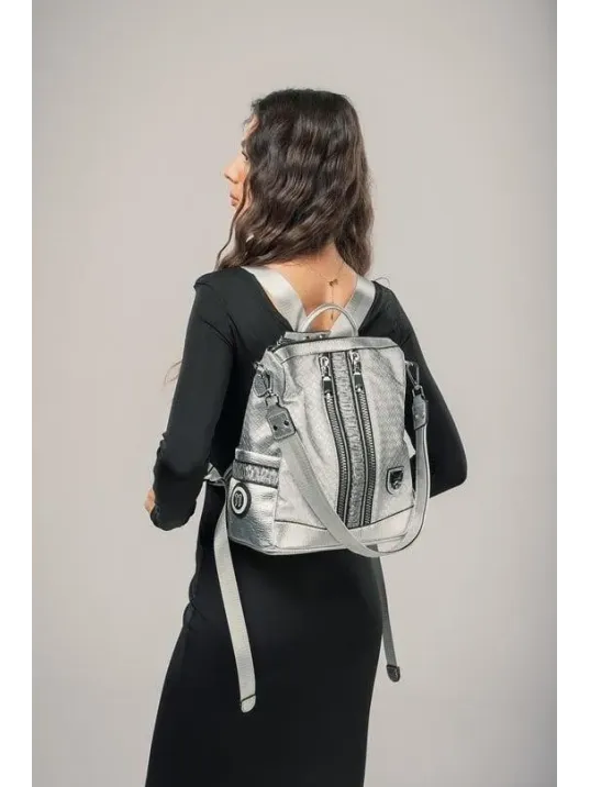 Pely Gri Cilt Kol Ve Sırt Çantası Pely Gri Cilt Kol Ve Sırt Çantası