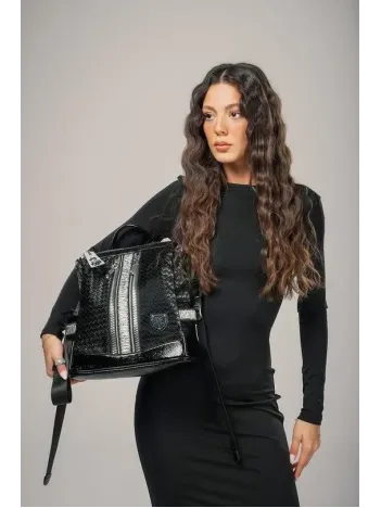 Pely Siyah Cilt Kol Ve Sırt Çantası