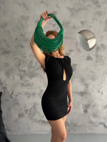 Pencereli mini mikro elbise s3843 Pencereli mini mikro elbise s3843