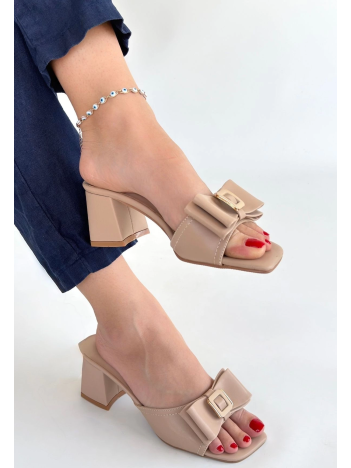 Pier Nude Cilt Topuklu Terlik Pier Nude Cilt Topuklu Terlik