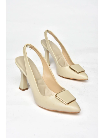 Pıert Bej Cilt Topuklu Ayakkabı Pıert Bej Cilt Topuklu Ayakkabı