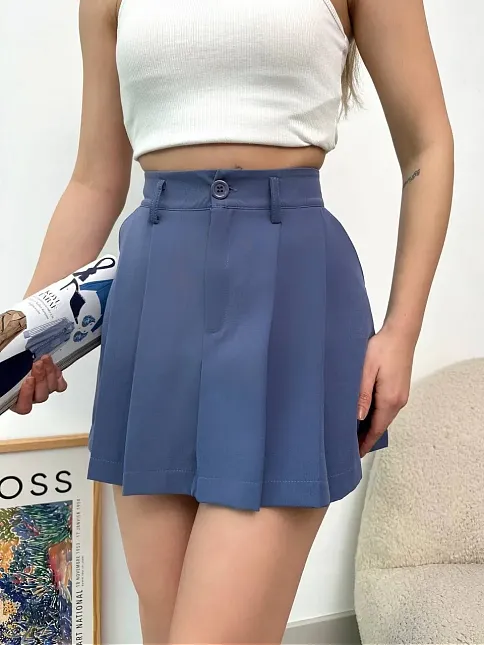 Pileli Atlas Mini Etek S24820