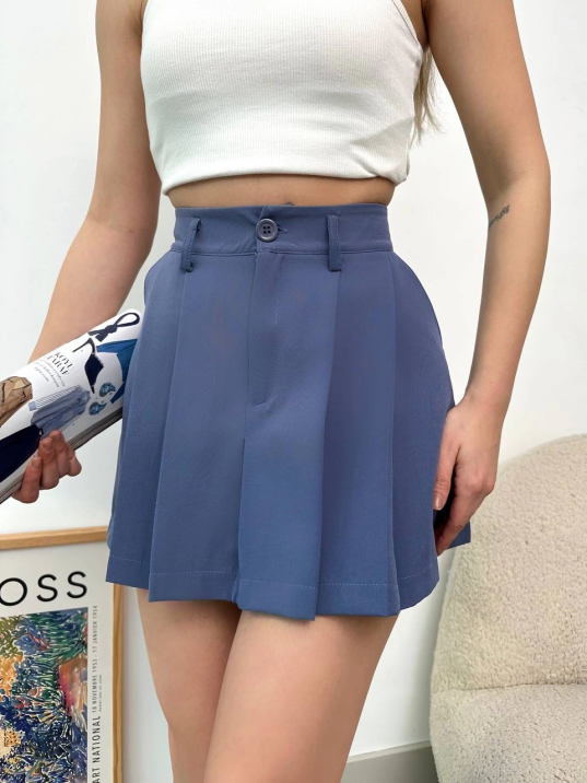 Pileli atlas mini etek s24820 Pileli atlas mini etek s24820