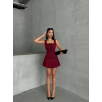 Pileli etek yelek takım bordo s255015 Pileli etek yelek takım bordo s255015