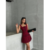 Pileli etek yelek takım bordo s255015 Pileli etek yelek takım bordo s255015