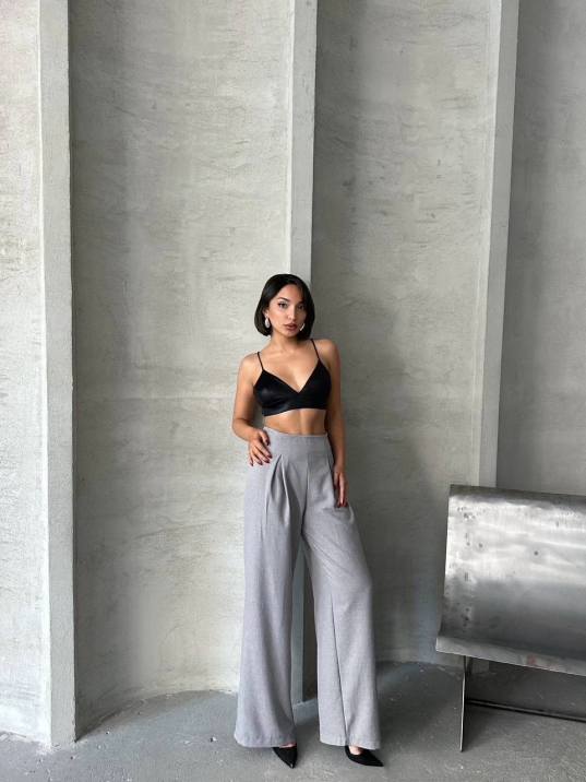 Pileli keten pantolon s255046 Pileli keten pantolon s255046