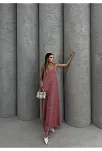 Piliseli Uzun Elbise