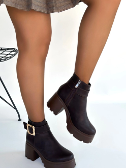 Pinma Acı Kahve Cilt Topuklu Bot