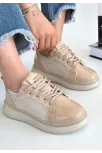 Piona Bej Rugan Bağcıklı Spor Ayakkabı