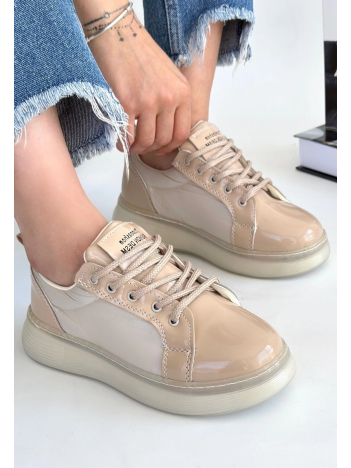 Piona Bej Rugan Bağcıklı Spor Ayakkabı Piona Bej Rugan Bağcıklı Spor Ayakkabı