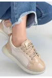 Piona Bej Rugan Bağcıklı Spor Ayakkabı