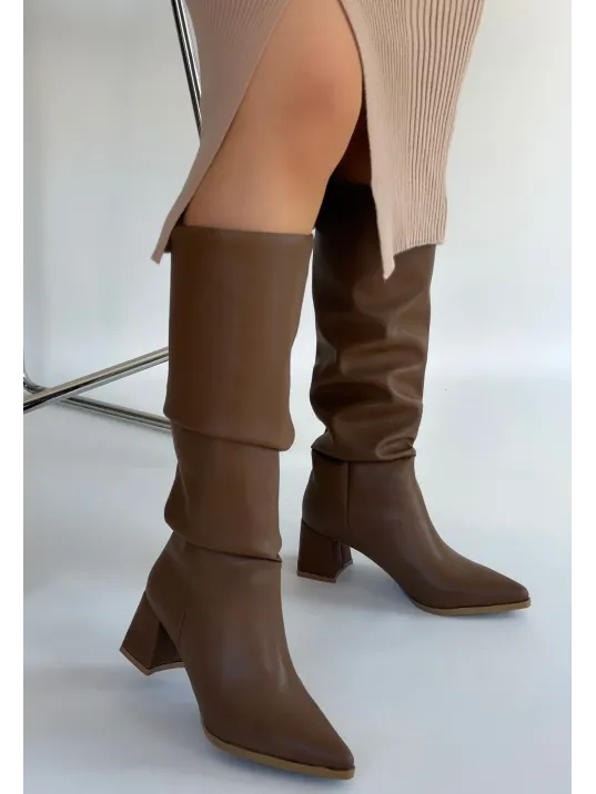 Pitay Vizon Cilt Topuklu Çizme