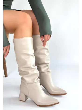 Pitay Ten Cilt Topuklu Çizme Pitay Ten Cilt Topuklu Çizme