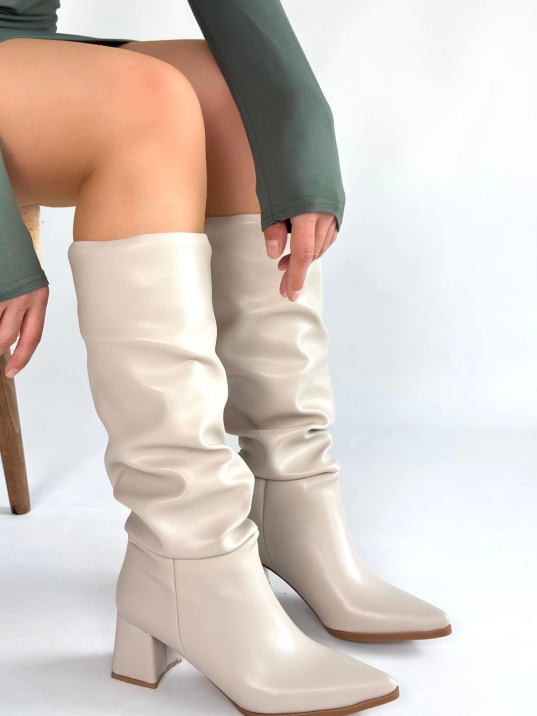 Pitay Ten Cilt Topuklu Çizme Pitay Ten Cilt Topuklu Çizme