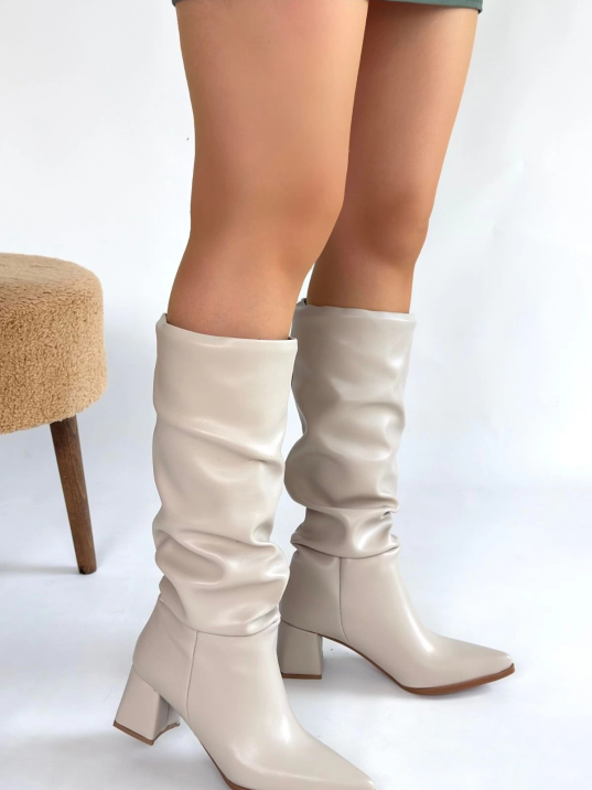 Pitay Ten Cilt Topuklu Çizme Pitay Ten Cilt Topuklu Çizme