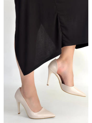 Pley Bej Rugan Stiletto Ayakkabı