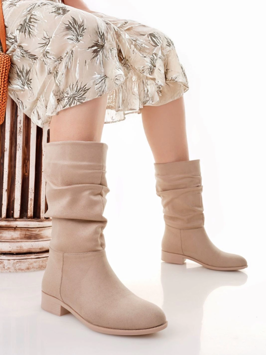 Plod Bej Süet Çizme Plod Bej Süet Çizme