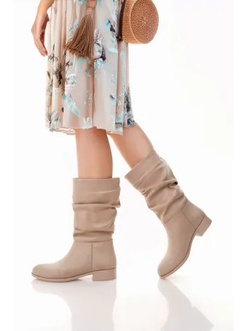 Plod Bej Süet Çizme Plod Bej Süet Çizme