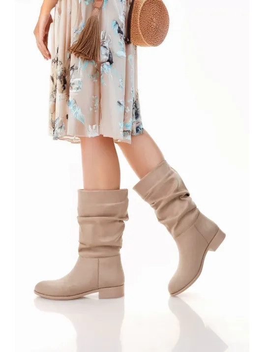 Plod Bej Süet Çizme Plod Bej Süet Çizme