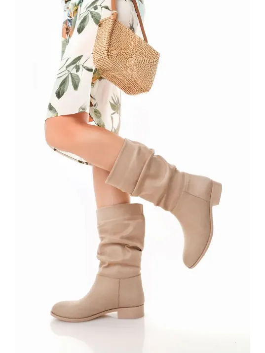 Plod Bej Süet Çizme Plod Bej Süet Çizme