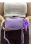 Ponpon Mor Cilt Çanta