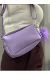 Ponpon Mor Cilt Çanta