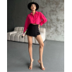 Poplin crop gömlek fuşya s3060 Poplin crop gömlek fuşya s3060