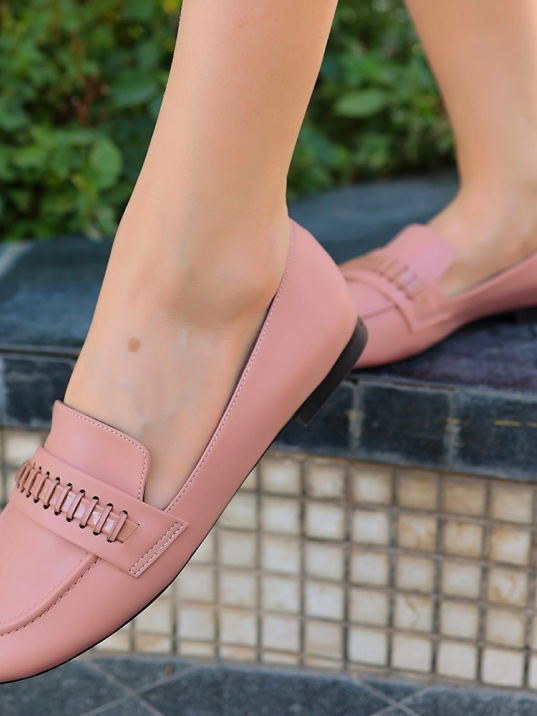 Powe Pudra Cilt Babet Ayakkabı Powe Pudra Cilt Babet Ayakkabı