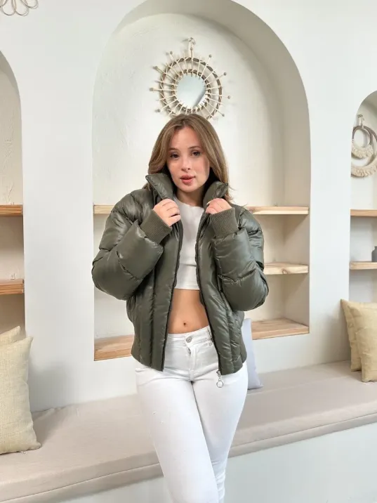 Puffer Kısa Mont Haki St25534