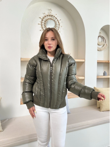 Puffer kısa mont haki st25534 Puffer kısa mont haki st25534