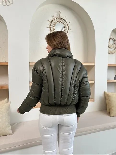 Puffer Kısa Mont Haki St25534