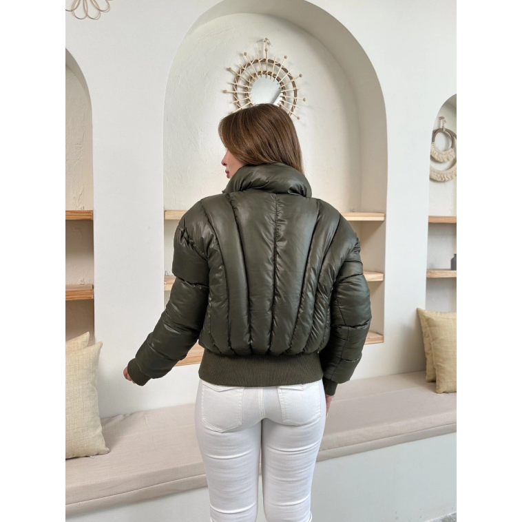 Puffer kısa mont haki st25534 Puffer kısa mont haki st25534