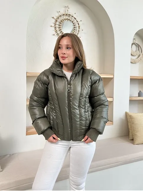 Puffer Kısa Mont Haki St25534