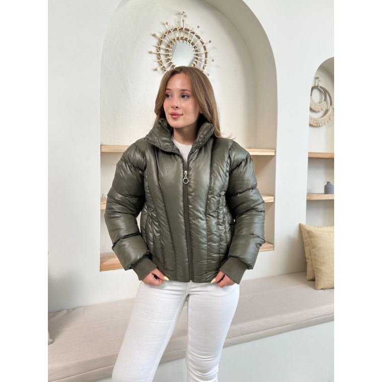 Puffer kısa mont haki st25534 Puffer kısa mont haki st25534
