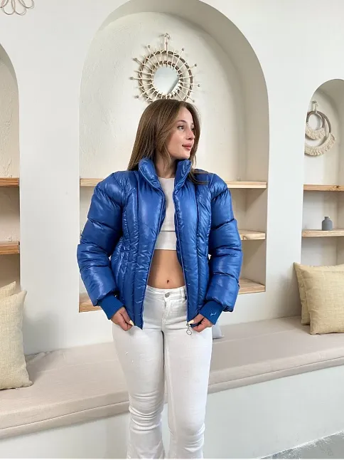 Puffer Kısa Mont Mavi St25534