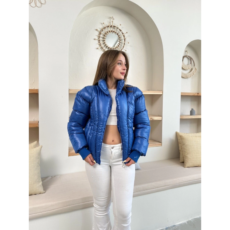 Puffer kısa mont mavi st25534 Puffer kısa mont mavi st25534
