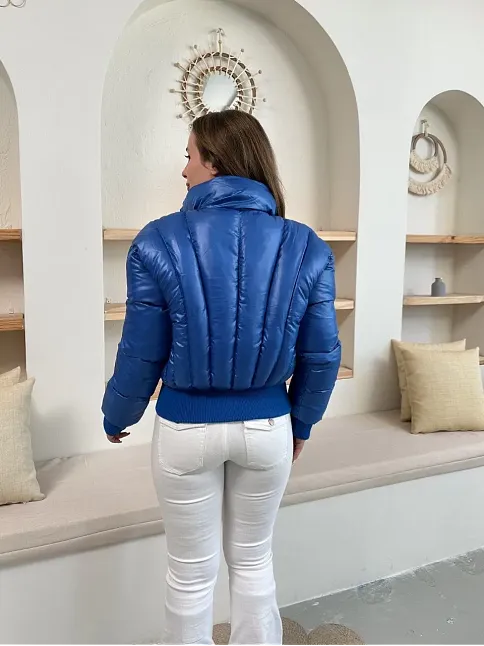 Puffer Kısa Mont Mavi St25534