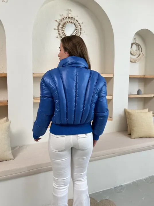 Puffer Kısa Mont Mavi St25534