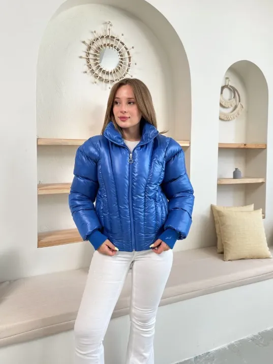 Puffer Kısa Mont Mavi St25534