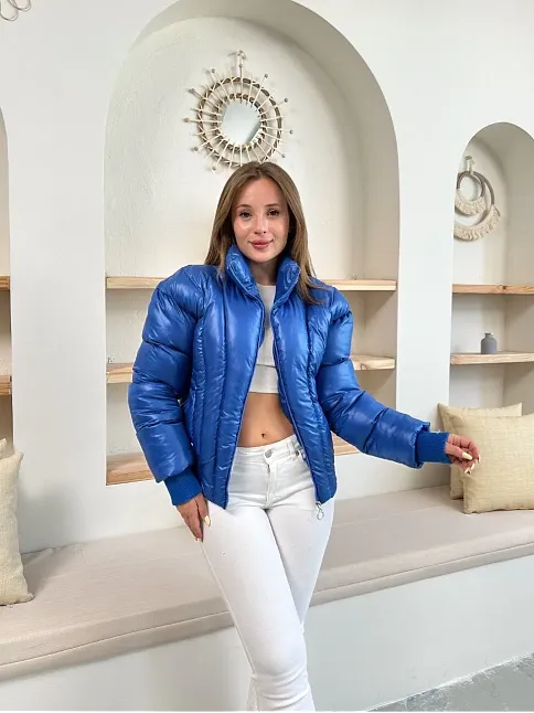 Puffer Kısa Mont Mavi St25534