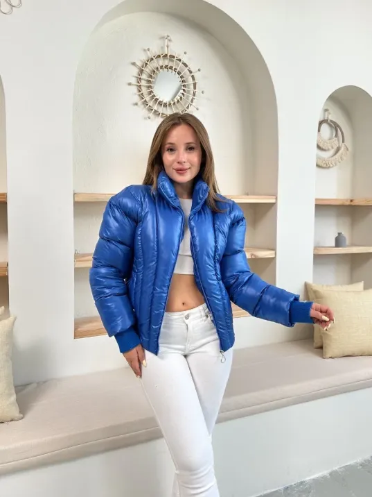 Puffer Kısa Mont Mavi St25534
